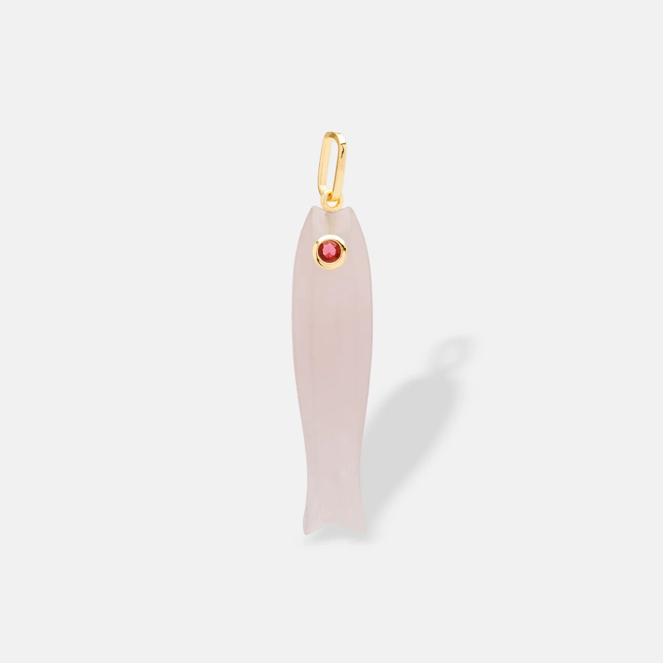 Rose quartz fish charm