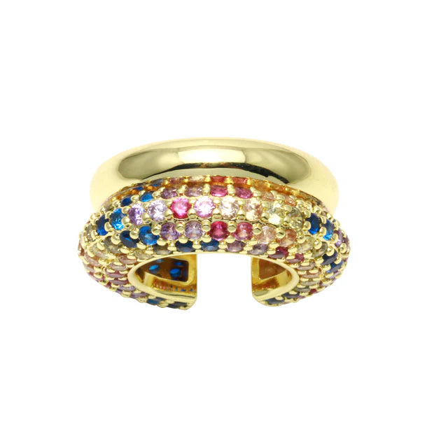 Rainbow Pavé Cuff