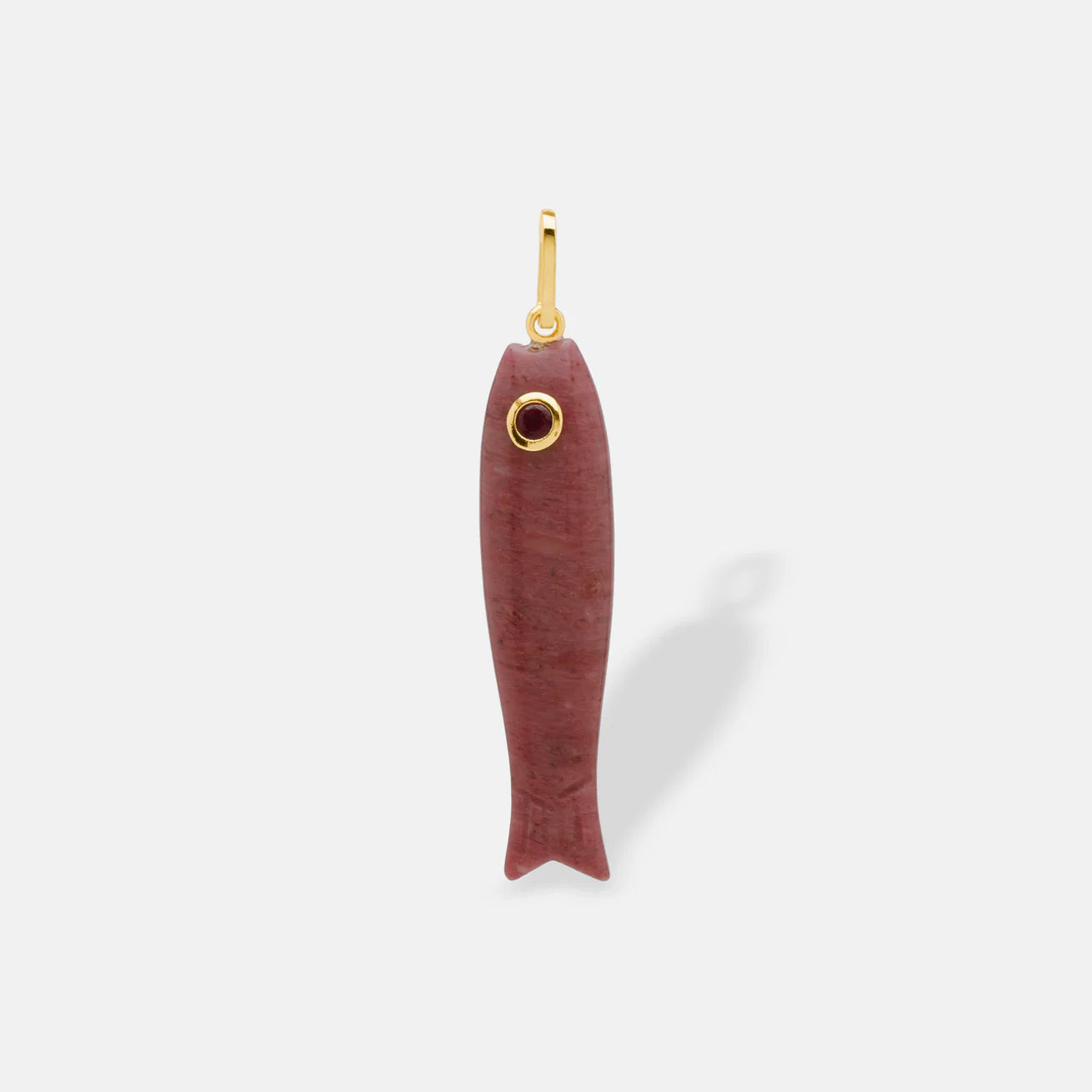 Playful yet effortlessly elevated, the Quartz Fish Charm brings a pop of coastal color to your summer jewelry story. Featuring soft tones and an ocean-inspired silhouette, this charm is perfect for adding a fun, beachy touch to your favorite looks. Add it to a chain and layer it with your favorite pieces for the ultimate summer statement.