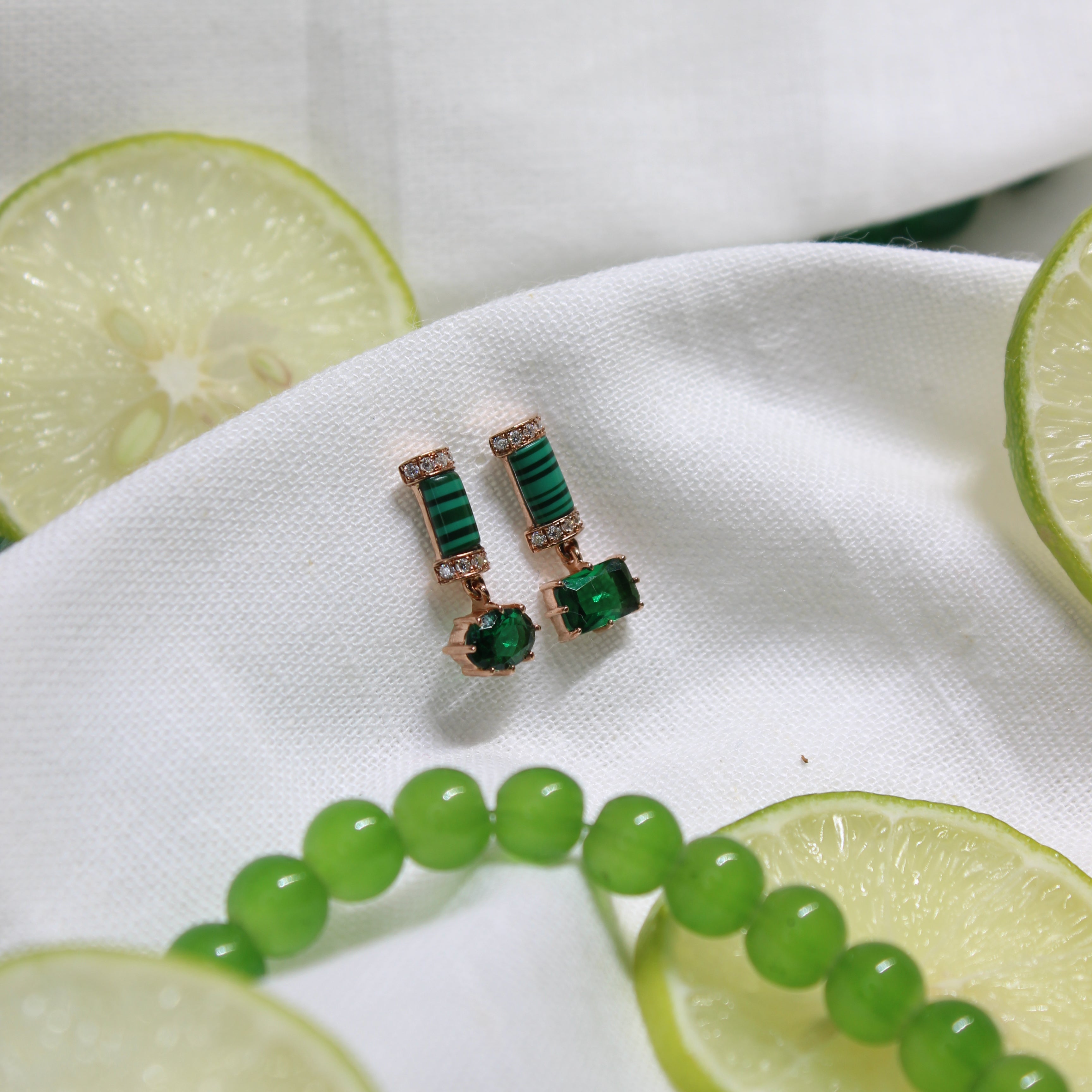Citrus Spark Green Earrings