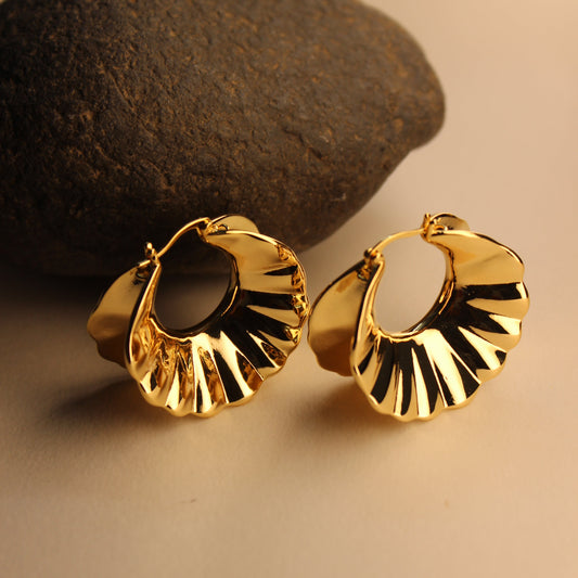 Luna Fold Hoop Earrings
