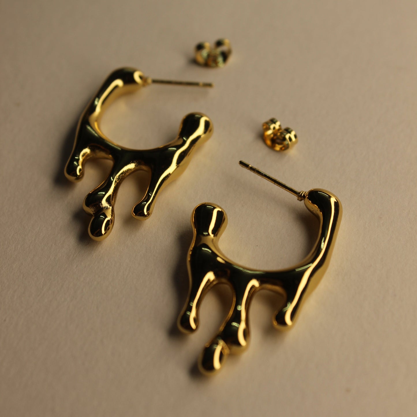 Molten Glow Hoop Earrings