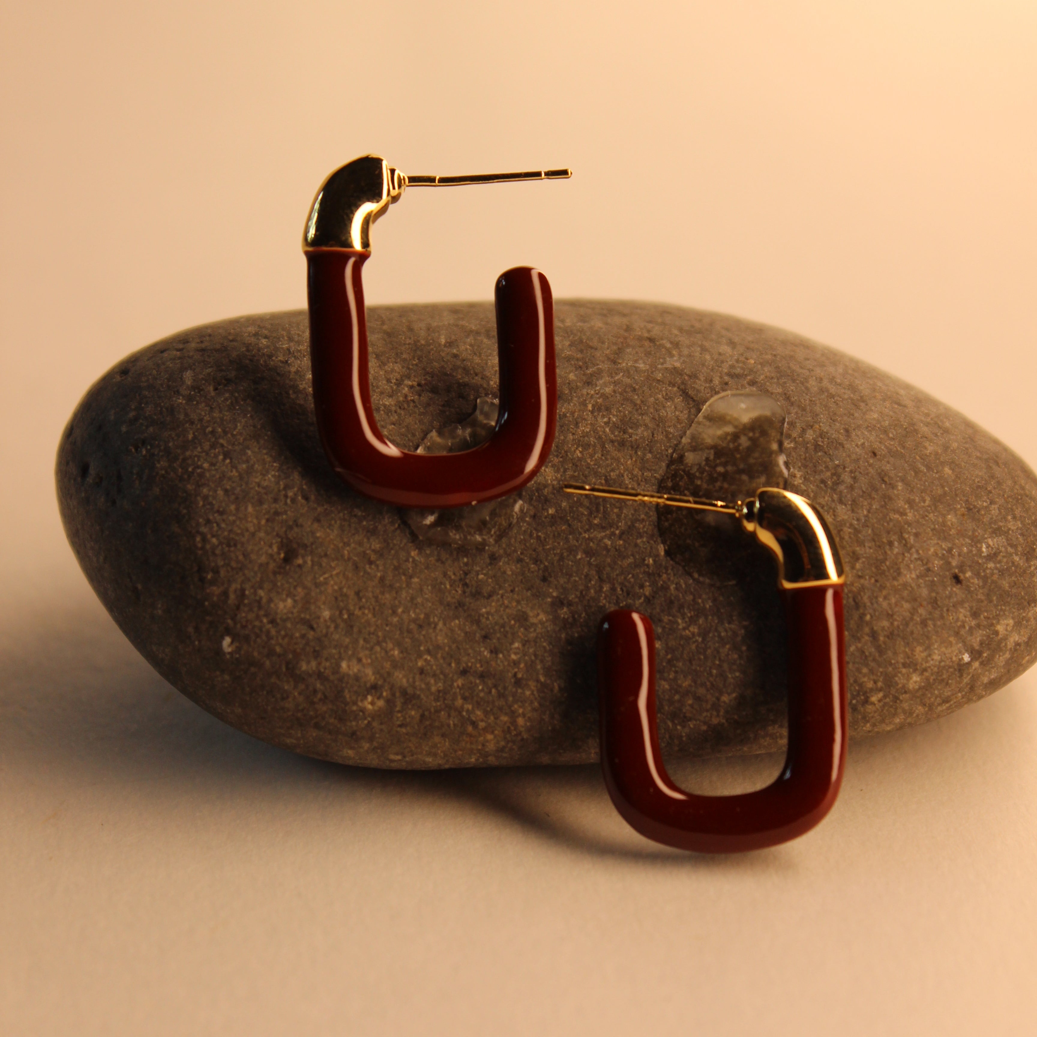 Cherry Luxe Half-Hoop Earrings