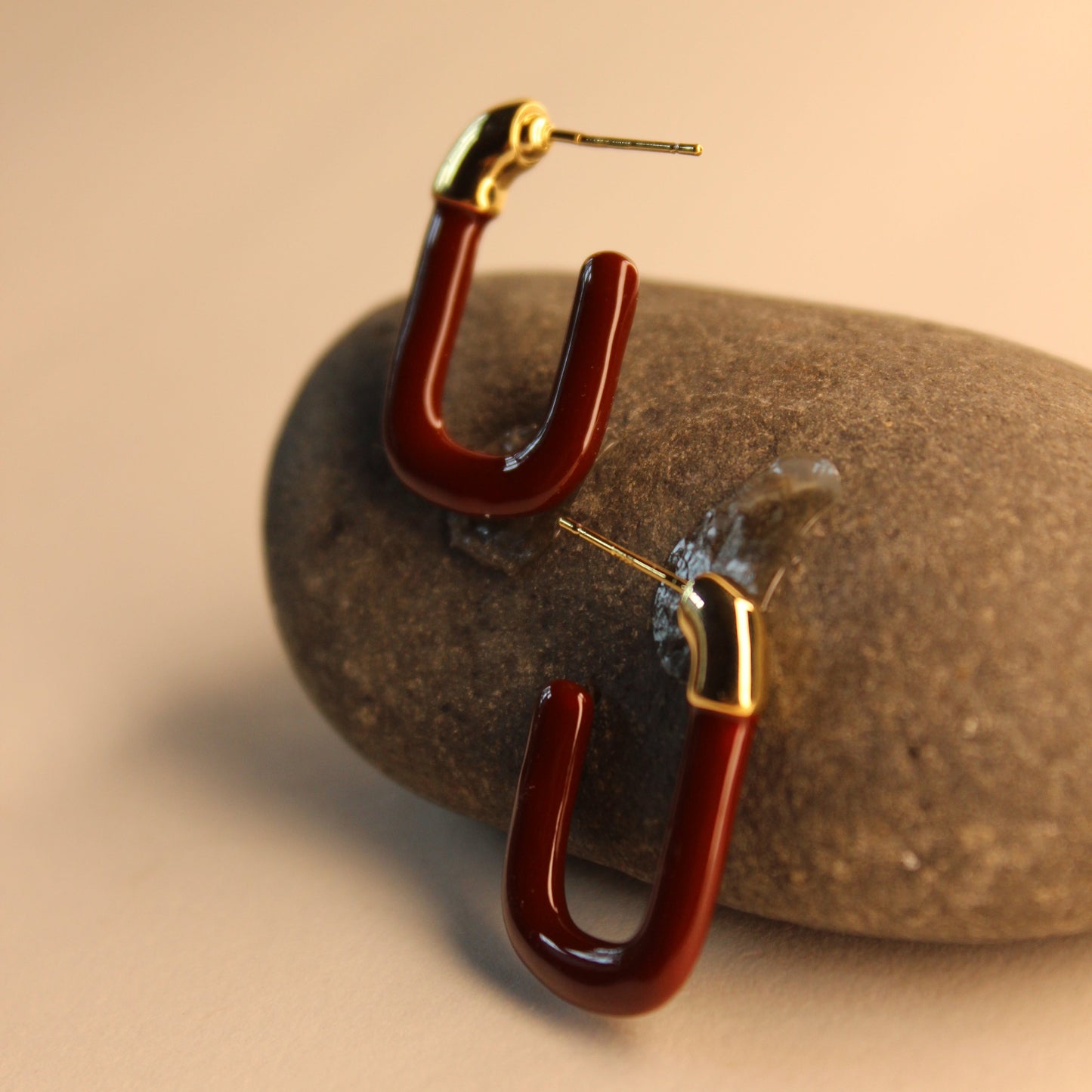 Cherry Luxe Half-Hoop Earrings